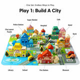 Wooden City Building Blocks Set (115 Pieces)