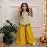 Girls Palazzo Set- Colorful Ikkat