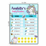 Daily Reward Chart Personalised - Unicorn Sparkle