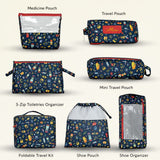 7 Piece Combo - Toiletries Organizer, Foldable Travel Kit, Medicine Kit, Multipurpose Travel Organizer