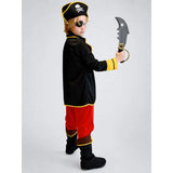 Black Coat one eye Pirate , Kids Halloween Costume Fancy Dress Up