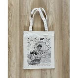 DIY Colouring Pirate and Parrot Tote Bag