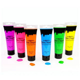 Little Fingers Flouro Rainbow Finger Paint Tubes (Set Of 6)