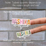 Signature Name Labels - Mist Pallete