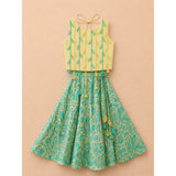 Mint leaf tassel Lehenga Set