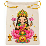 DIY Colouring Goddess Lakshmi Potli Bag