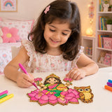DIY Colouring Wooden Goddess Lakshmi Activity Kit