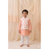 Printed Bundi with kurta set