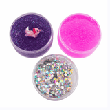 Scoobies Squish & Stack Pink & Purple AXO Slime Set, 2 Glittery Slimes + 1 Sparkle Box
