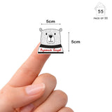 Fancy Shape Sticker - Wobble Bear
