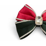 2 colour Bow with Crystal