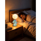 Blue ceramic Unicorn Moon, side Bed Table Lamp, Kids Room Decor