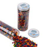 Rainbow Chickpeas Jar - Sensory Filler with Scooper