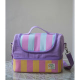 Timeless Stripes Personalized Kids Picnic Tiffin Bag - Candy Stripe