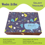 Personalised Wooden Artbox - Galaxy Treasure