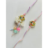 Navratan Kundan Rakhi and Lumba Set