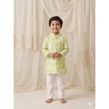 Floral lime printed Kurta Set