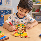DIY Colouring Wooden Lord Hanuman Activity Kit