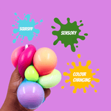 Scoobies Mini Tint Balls: Color-Changing Squishy Balls Set of 4 Balls (Pink, Blue, Purple & Green)