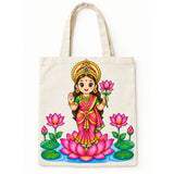 DIY Colouring Goddess Lakshmi Tote Bag