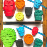 Super Hero Crayons Set of 6