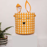 Rabbit Round basket-yellow