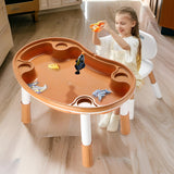 OPlus Blocks cum Sensory Table with chair - Brown color