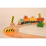Playbox Wooden Wild Track Train Playset Vehicle with Magnetic Train Engine | Wooden Toy Playset for Toddler & Kids Baby Toys