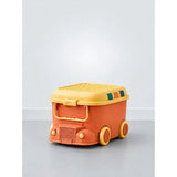 Orange Cartoon Toy Bus-Shaped Kids Mini Toys/Cars Storage Box
