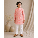 Floral peach printed Kurta Set
