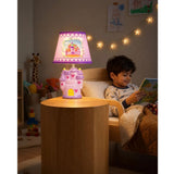 Purple Princess ceramic Castle side Bed Table Lamp, Kids Room Decor