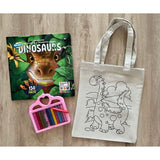 DIY Colouring Little Dinosaur Tote Bag
