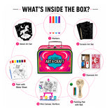 Scoobies Art & Craft Kit, 7-in-1 Craft Set with Canvas, Diamond Art & Scratch Sheets | All-in-One Creative Fun, Safe & Mess-Free for Kids 3+