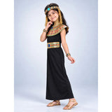 Black & Gold Egyptian Pharaoh Girl, Kids Halloween Costume Fancy Dress Up