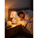Pink ceramic Rocking Unicorn side Bed Table Lamp, Kids Room Decor