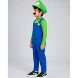 Junior Super Brother Green Plumber, Kids Halloween Costume Fancy Dress Up