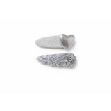 Silver emb with heart
