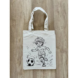 DIY Colouring Soccer Champ Tote Bag