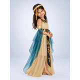 Gold & Green Egyptian Girl, Kids Halloween Costume Fancy Dress Up