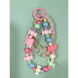 Pastel Bead Bag Charm with Bracelet