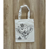 DIY Colouring Dancing Ganesha  Tote Bag