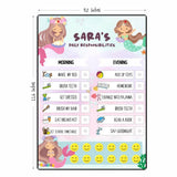 Daily Reward Chart Personalised - Mermaid Cove