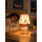 White ceramic Ice Cream side Bed Table Lamp, Kids Room Decor