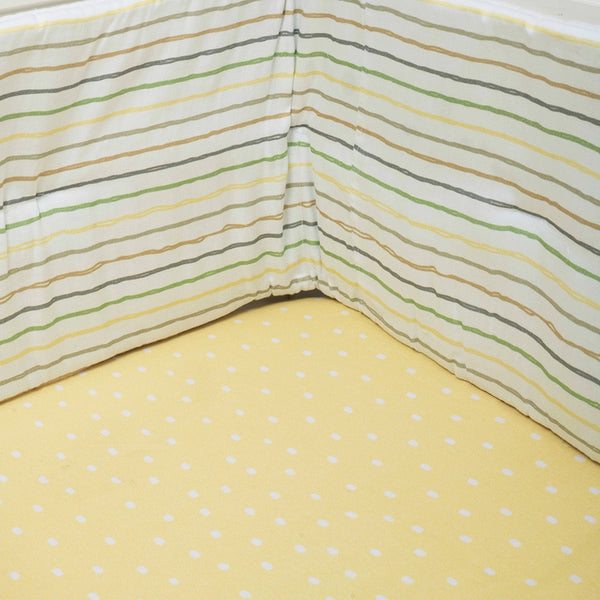 Organic Fitted Cot Sheet- Yellow Grasslands – Popup Kids
