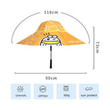 3 Ducklings theme, Unique Mexican Hat Style Kids Umbrella