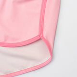 3 pcs Pink ThunderBolt Matching Top,Leggings & Jacket style Swimwear set for Pre teens & Teens