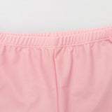 3 pcs Pink ThunderBolt Matching Top,Leggings & Jacket style Swimwear set for Pre teens & Teens