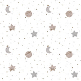 Organic Fitted Cot Sheet- Moon & Stars