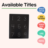 Berrybee Reusable Double Sided Tracing Chalkboard Handwriting Practice Board, Gift for Toddlers (Maths)