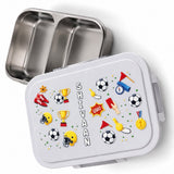 Bento Lunch Box Double Compartment - Football